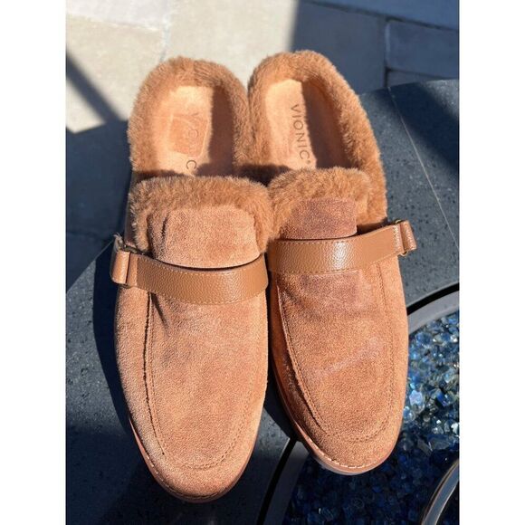 Vionic Kailen Women Faux Shearling Mule Orthotic Insole Arch Support Size 10 - Picture 6 of 10